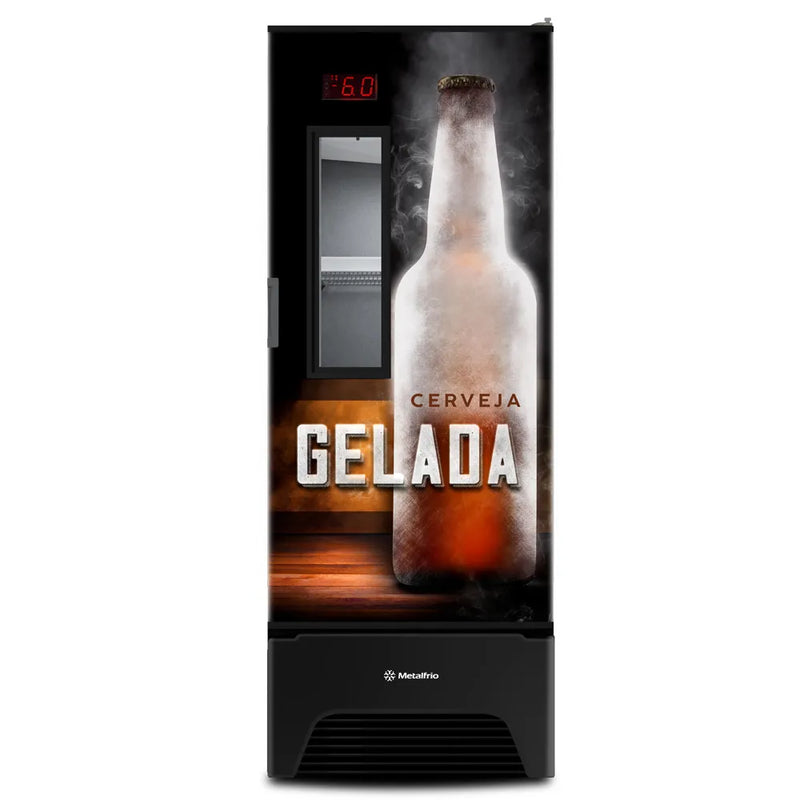 Cervejeira Porta de Visor 574 Litros Metalfrio VN50AF Preta 220V