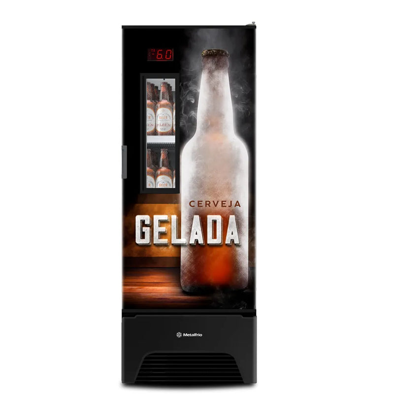 Cervejeira Porta de Visor 574 Litros Metalfrio VN50AF Preta 220V