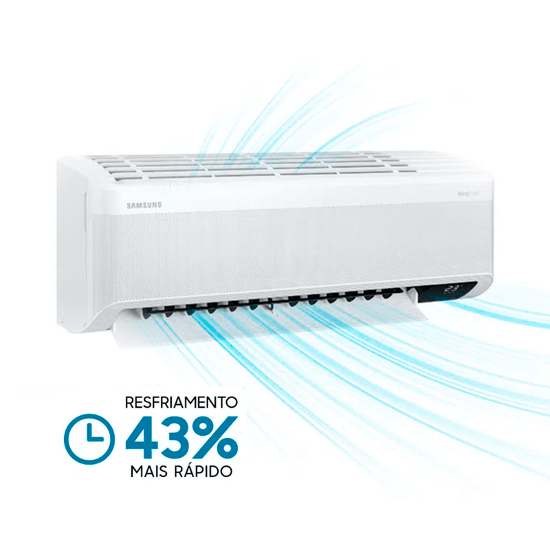 Ar Condicionado Split Hi Wall Inverter Samsung WindFree Connect 12.000 Btus Frio 220V