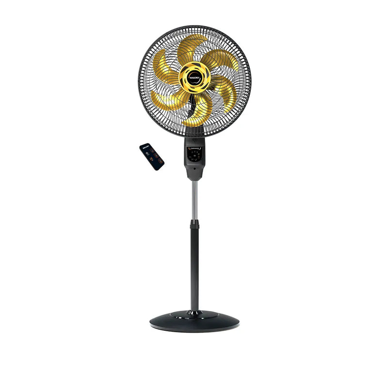 Ventilador de Coluna com Controle Mallory 40cm Chronos Preto e Dourado 127V