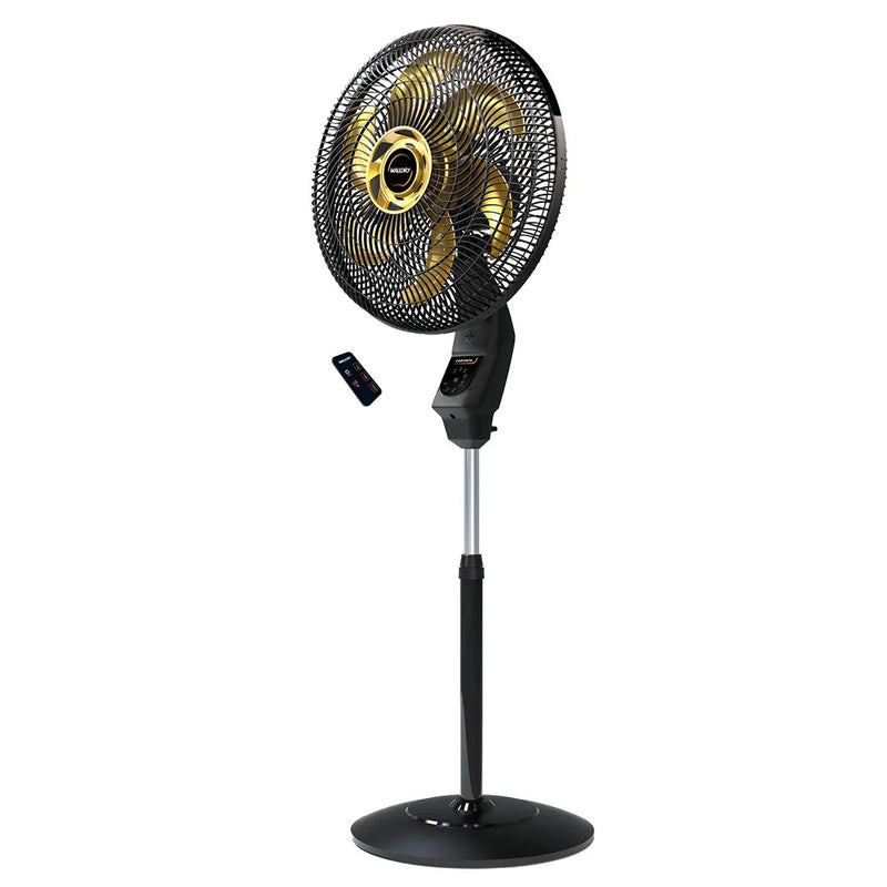 Ventilador de Coluna com Controle Mallory 40cm Chronos Preto e Dourado 127V