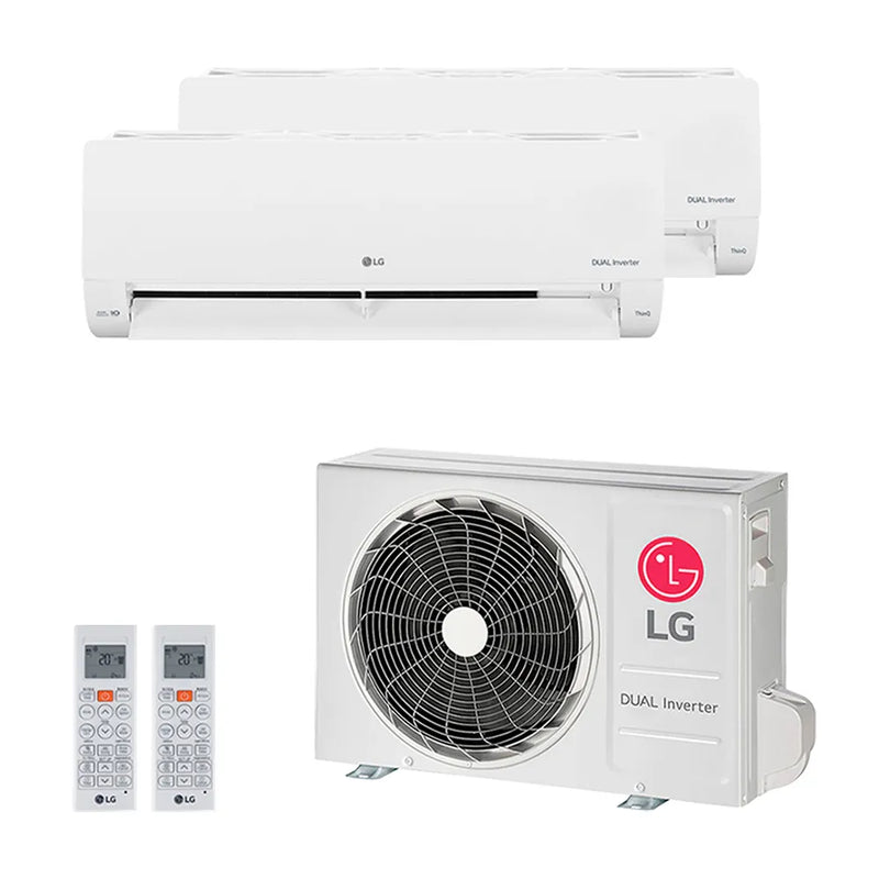 Ar Condicionado Bi Split Inverter LG 16.000 Btus (Hi Wall 9.000 + Hi Wall 9.000) Frio 220v R-32